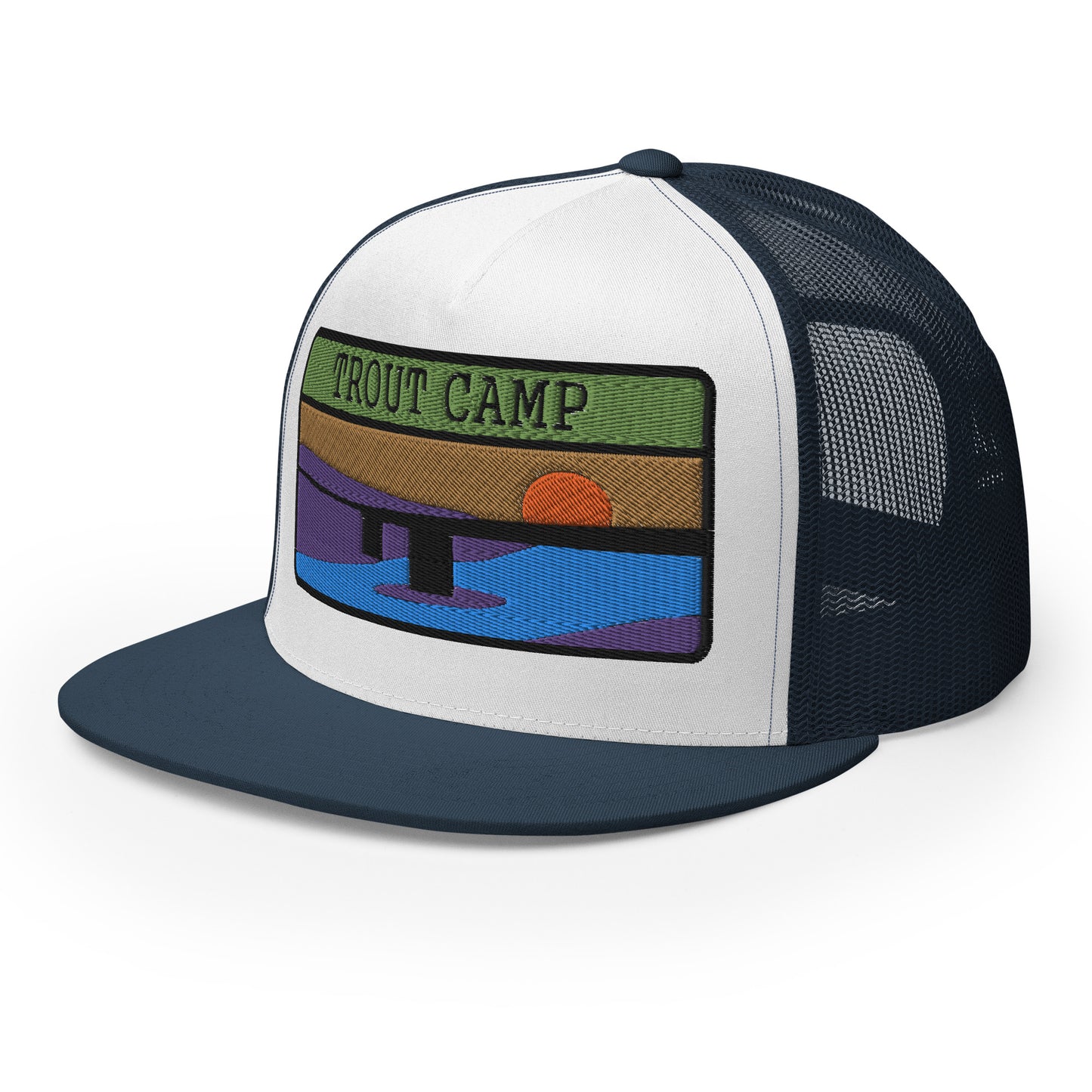 Trout Camp 5 Panel Trucker Cap