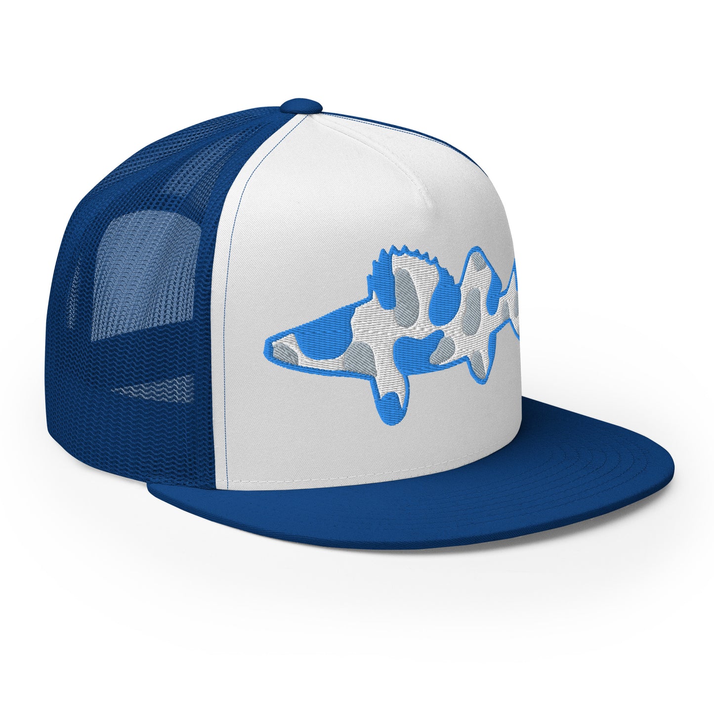 Camo Walleye 5 Panel Trucker Cap