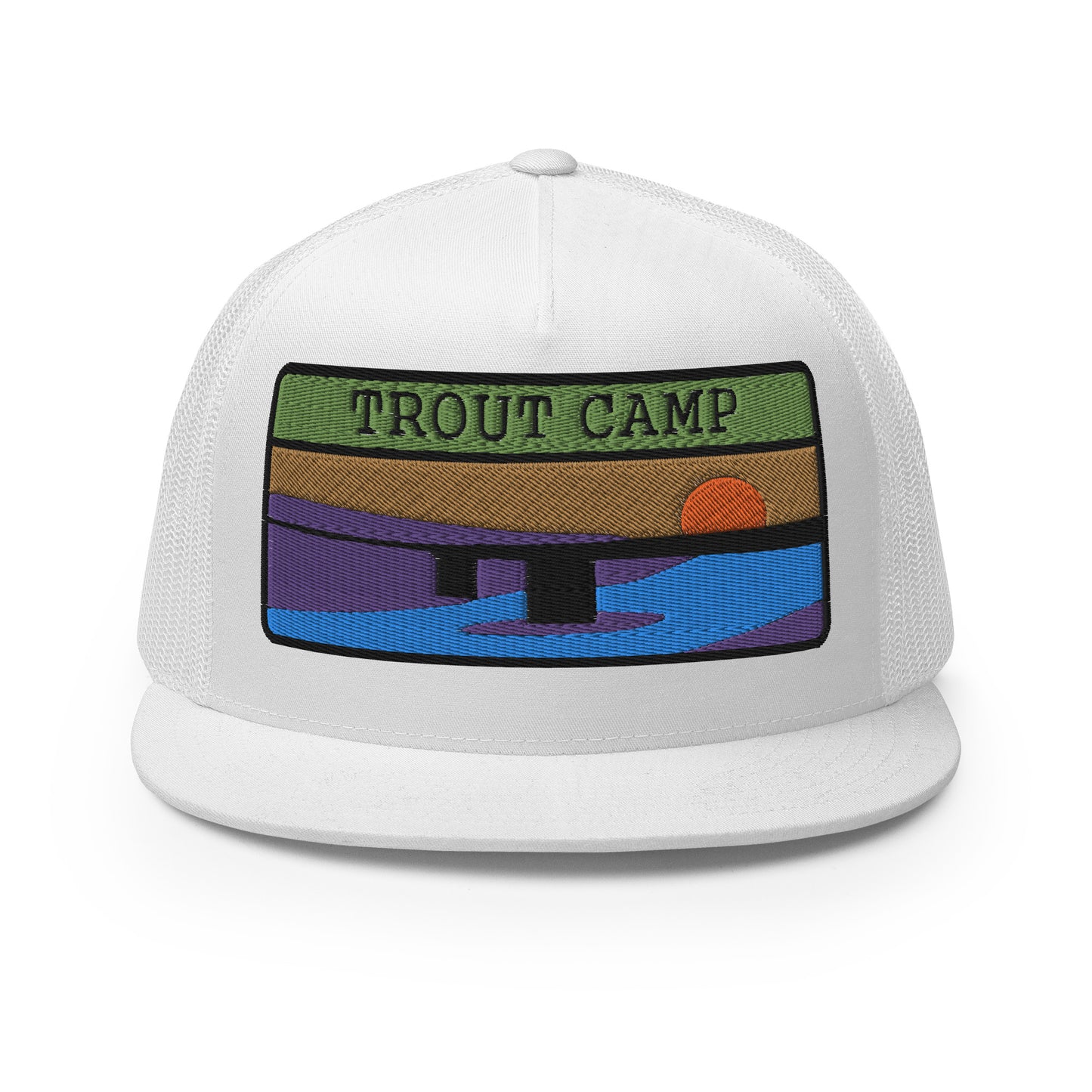 Trout Camp 5 Panel Trucker Cap