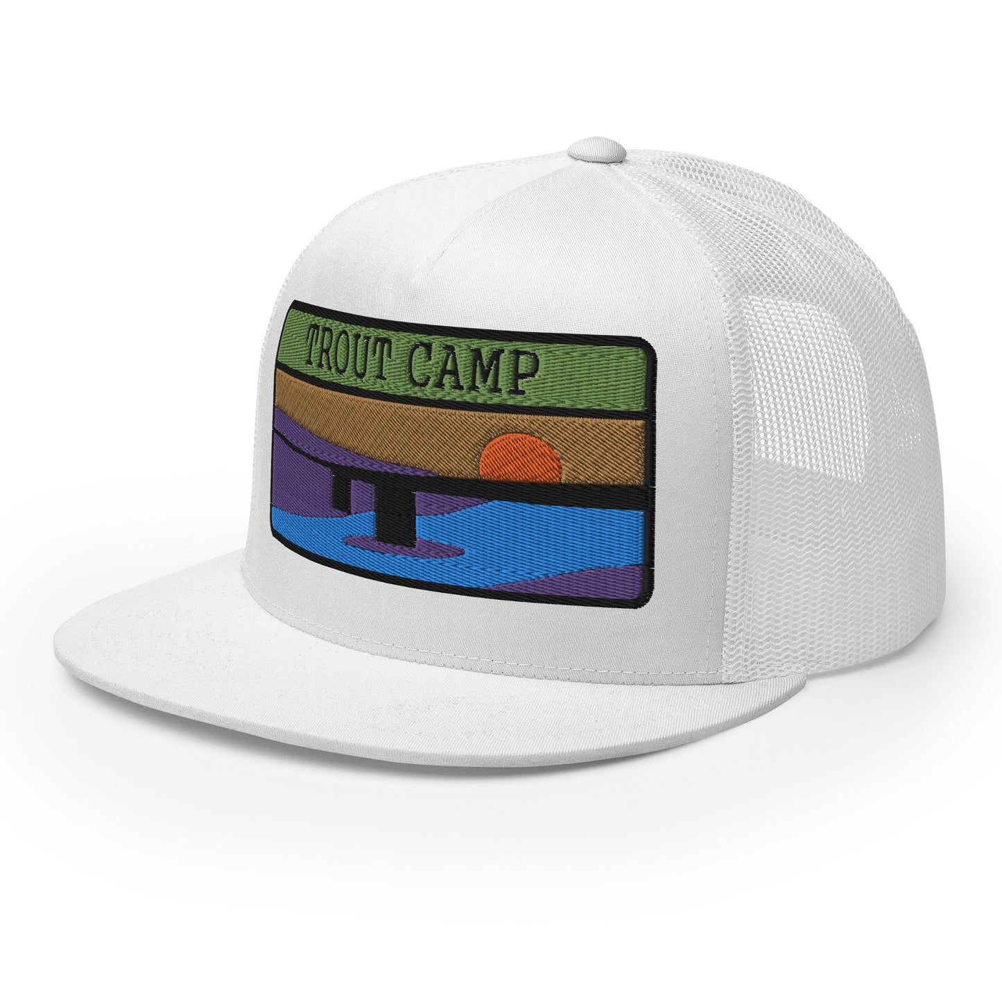 Trout Camp 5 Panel Trucker Cap