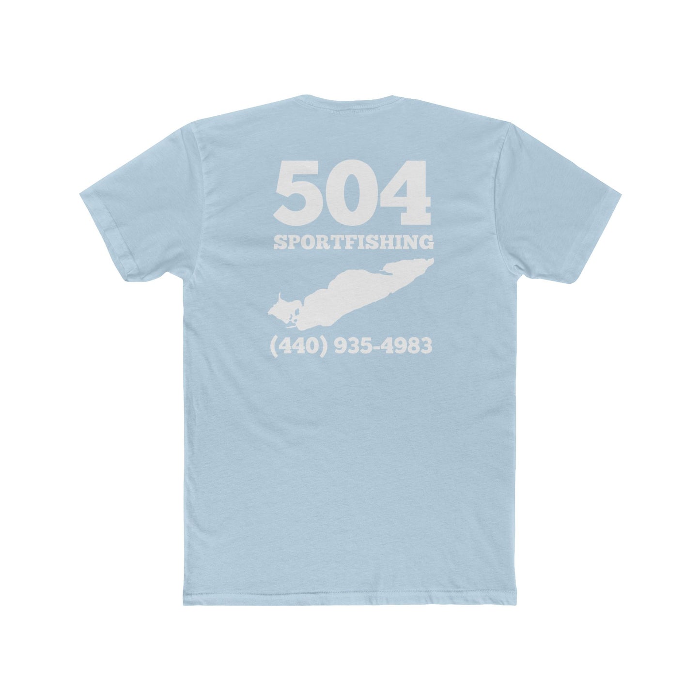 504 Sportfishing Blue Camo Crew Tee