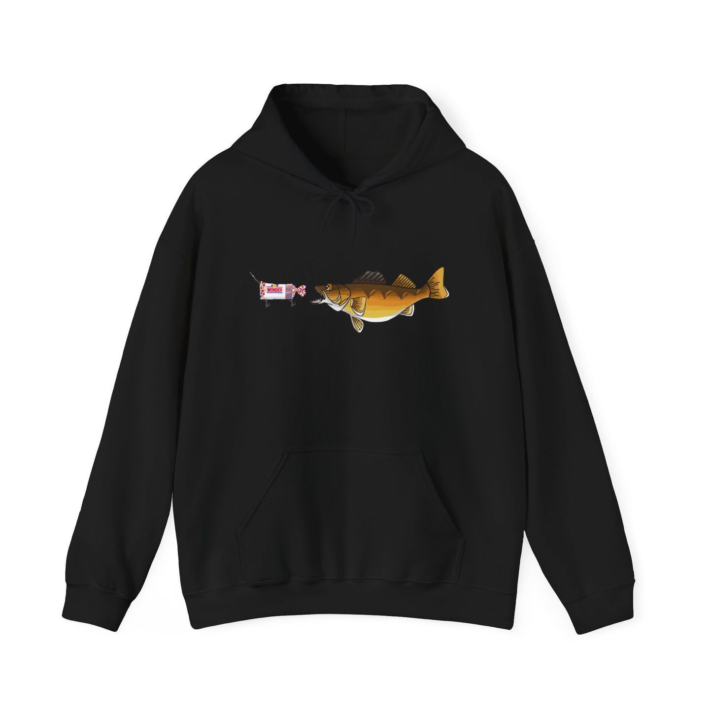 Walleye Chasing Wonderbread Hooded Sweatshirt