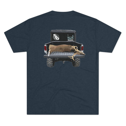 Side By Side Buck Tri-Blend Crew Tee