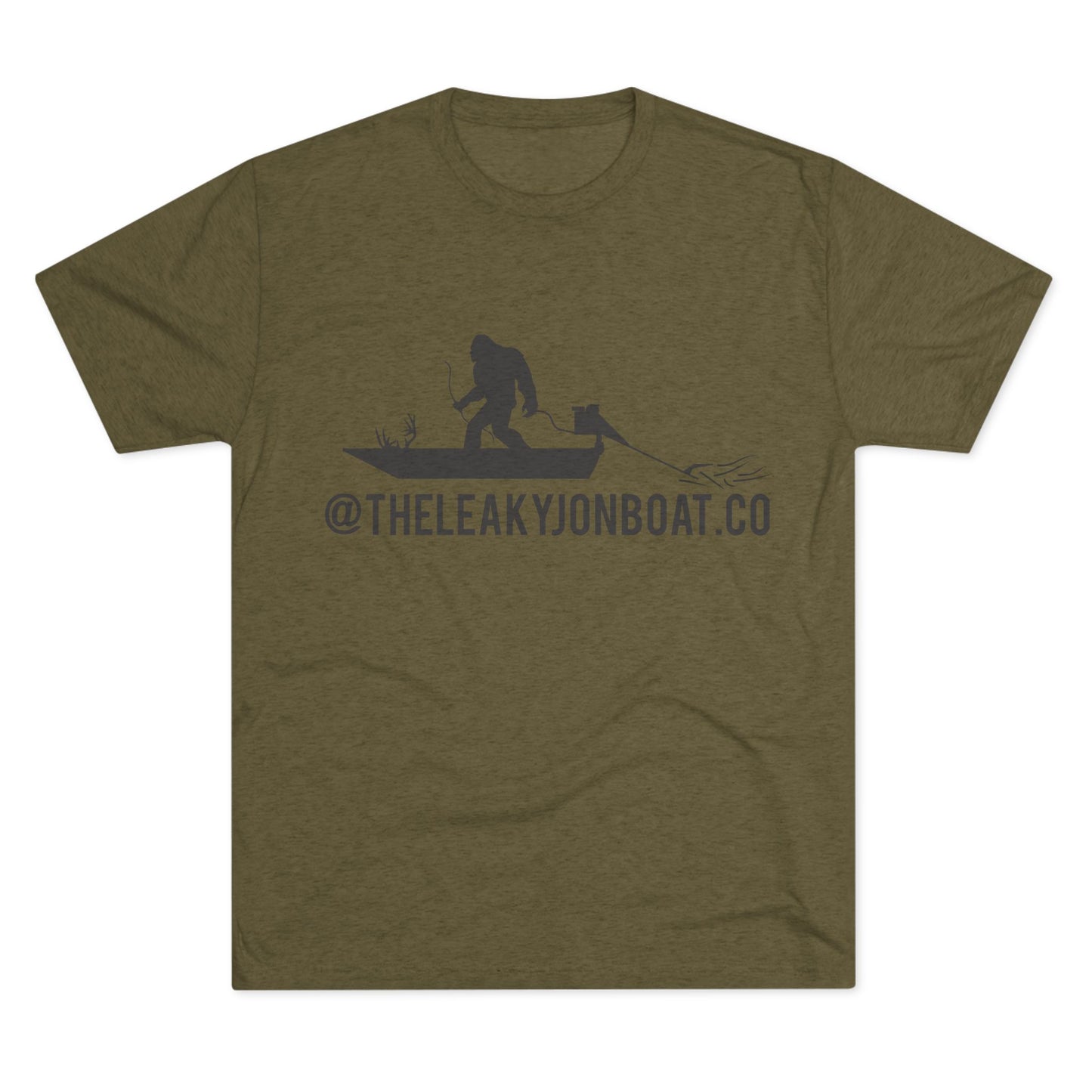 Bigfoot on a Boat Tri-Blend Crew Tee