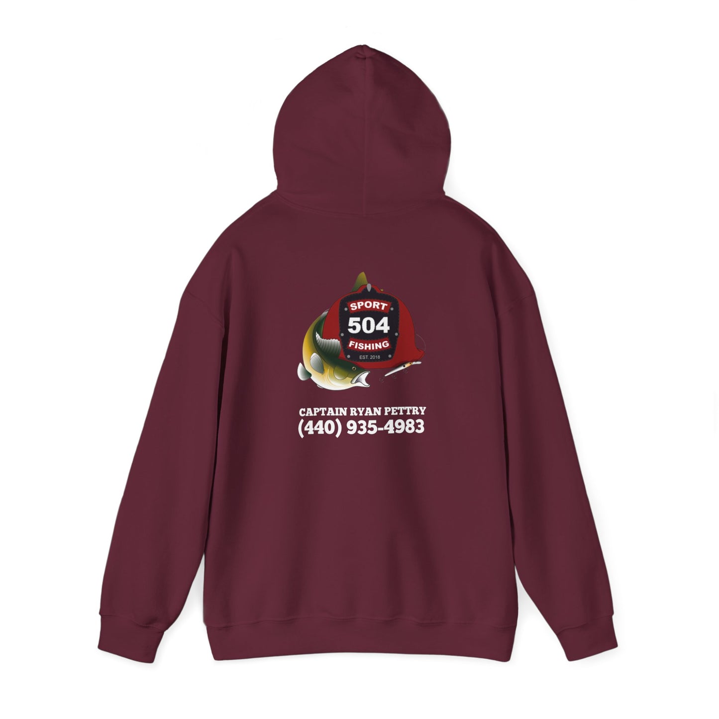 504 Sportfishing Red Logo Hooded Sweatshirt