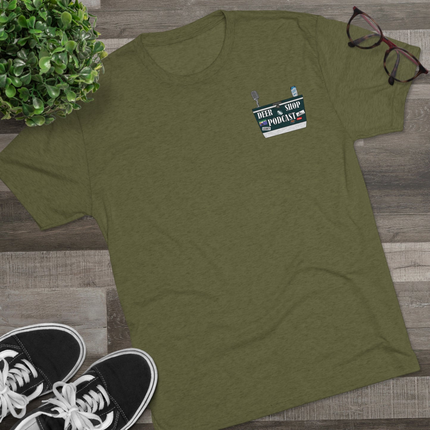 Side By Side Buck Tri-Blend Crew Tee