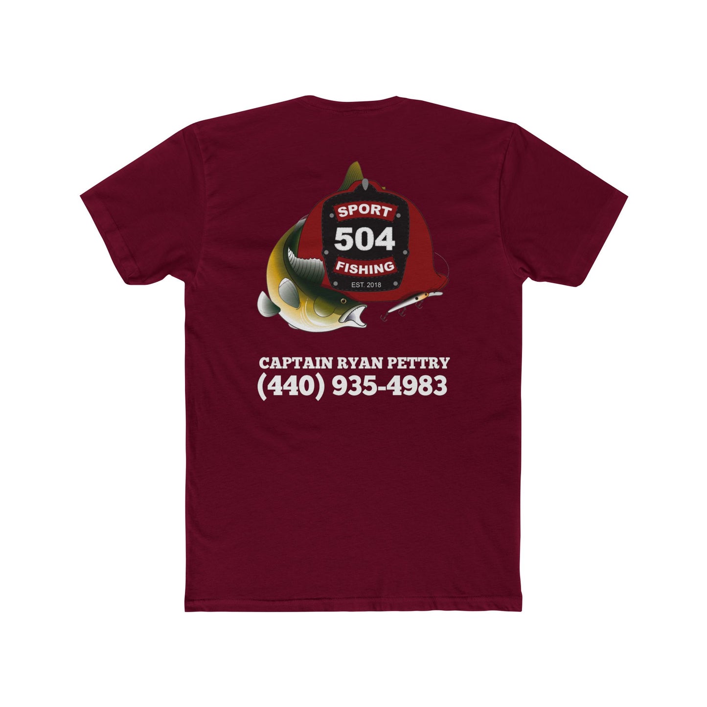 504 Sportfishing Red Camo Crew Tee