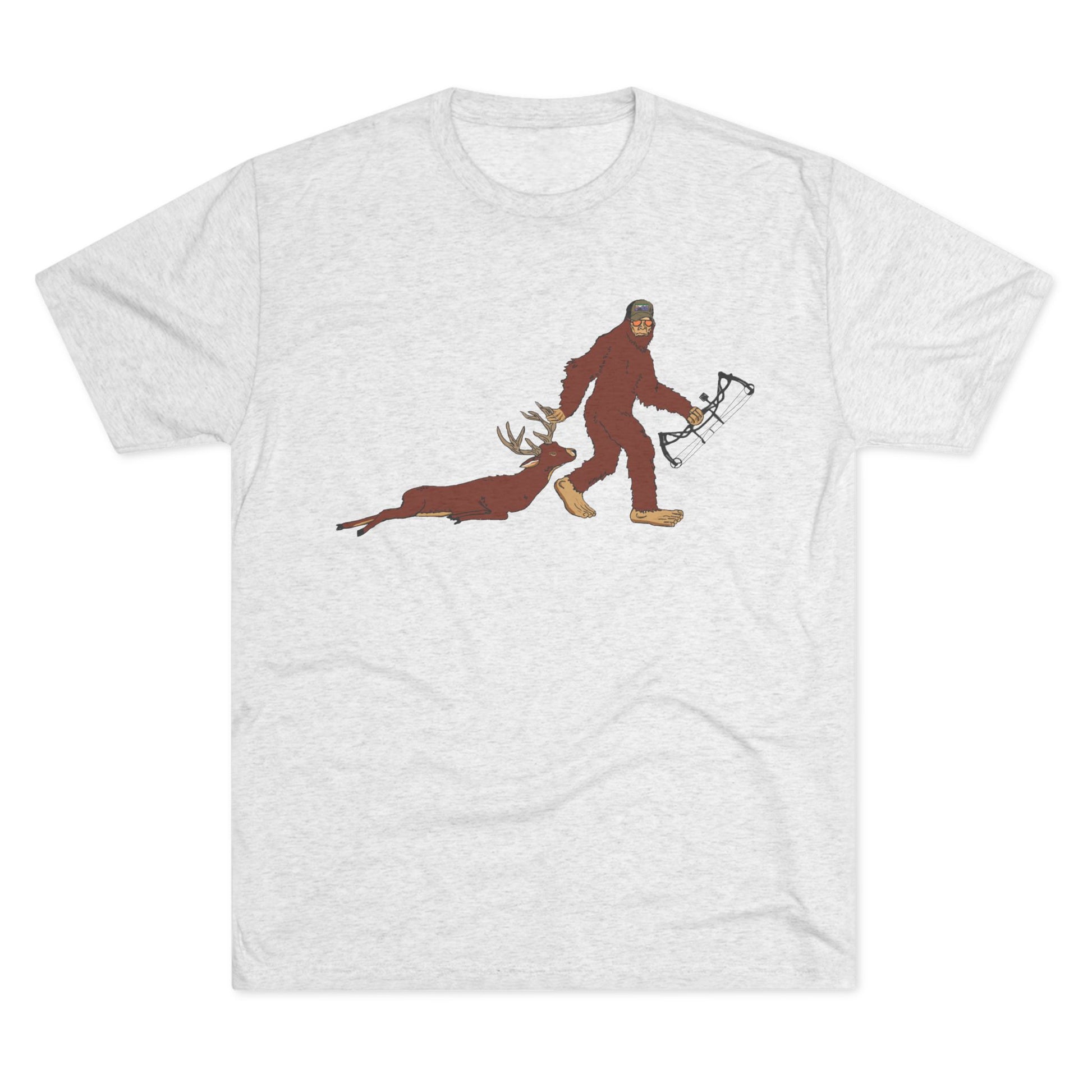 Bigfoot Dragging a Buck T-Shirt Tee Sasquatch